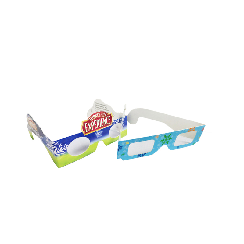 Custom Logo Star Heart Rainbow Cardboard Diffraction Glasses for Light Show