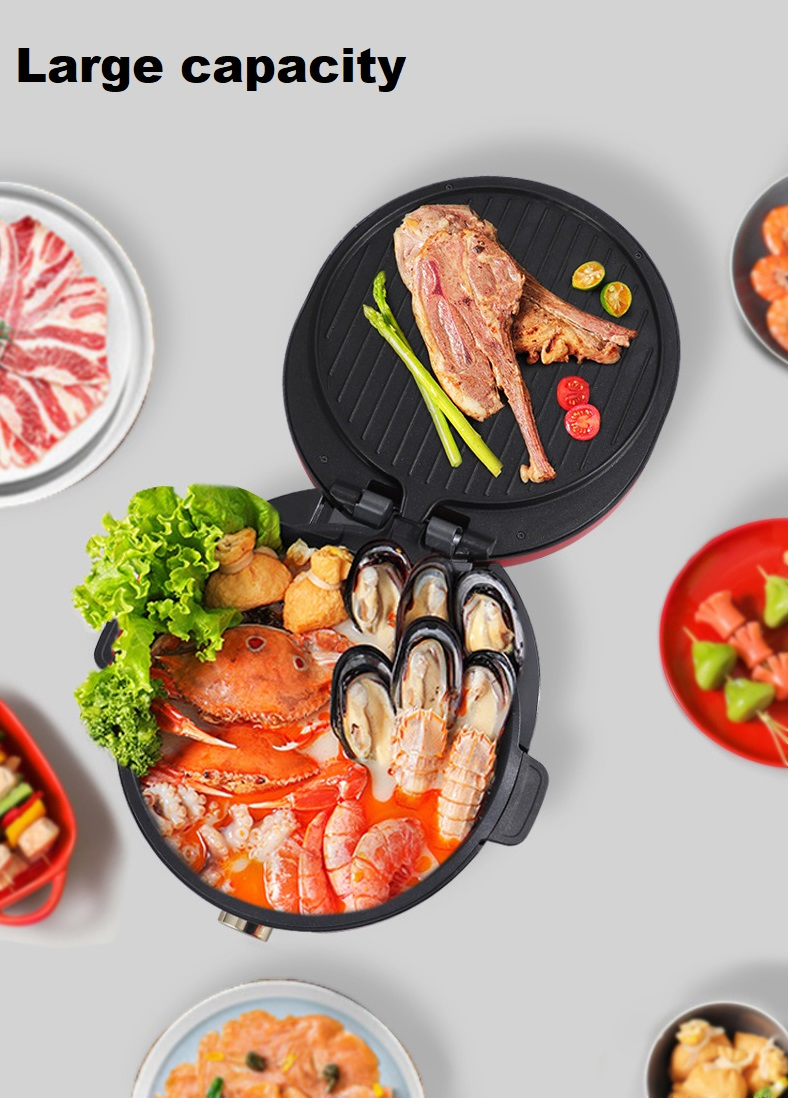 Household Electric Pan Cooking Pot Electric Skillet Two Sides Heating