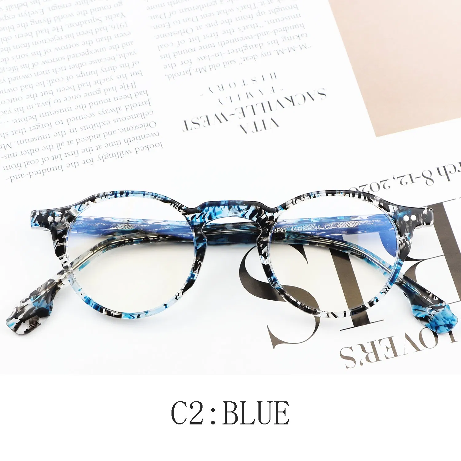 Unisex Transparent Acetate Optical Frames Wholesale Photochromic Eyegasses