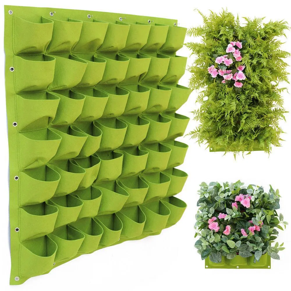 Vertical Wall Mount Garden Container Bags Wall Hanging Geotextile Vertical Garden Bag