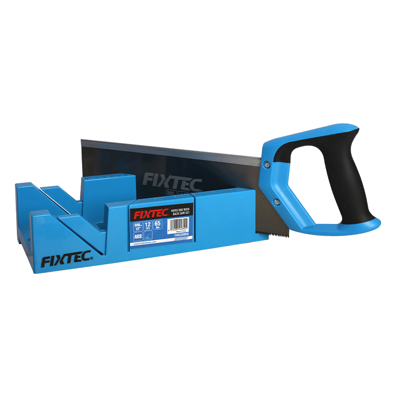 Fixtec 12 Inch Cutting Hand Tool Combination Saw Wood Working Mitre Box and Back Saw