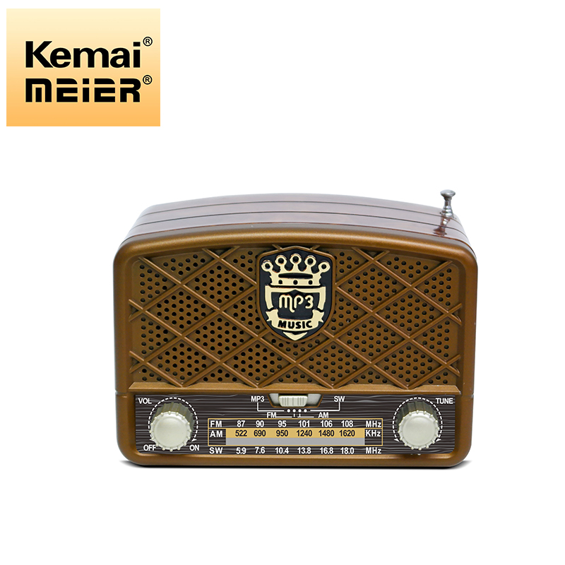 Home Radio LED Light Wireless Rechargeable Battery Pack Home Vintage Radio