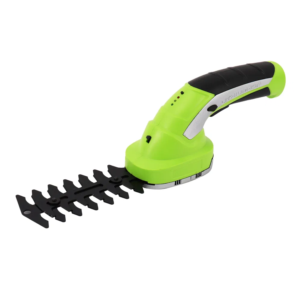 2-in-1cordless Grass Shears, 3.6V Handheld Electric Mini Hedge Trimmer 1100rpm Rass Trimmer Hedge Cutter Clippers