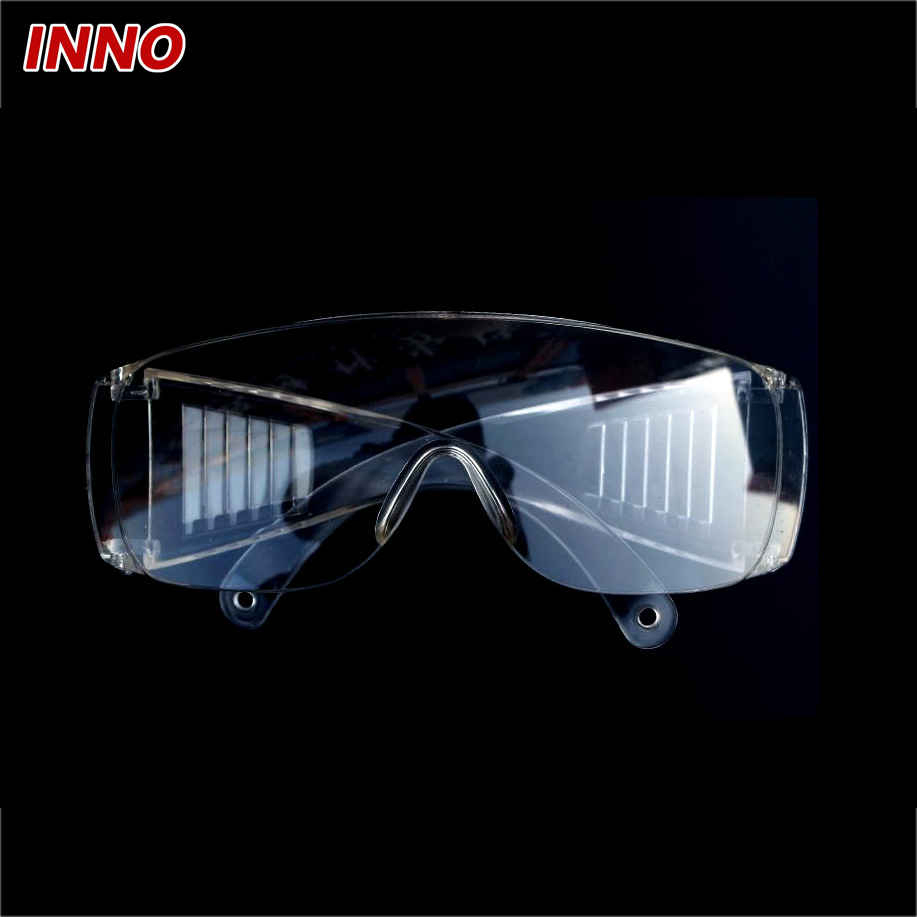 Ino-Aj001 Full Transparent PC Clear Lens Industrial Safety Glasses, Anti Fog, Impact Proof, Eco-Friendly