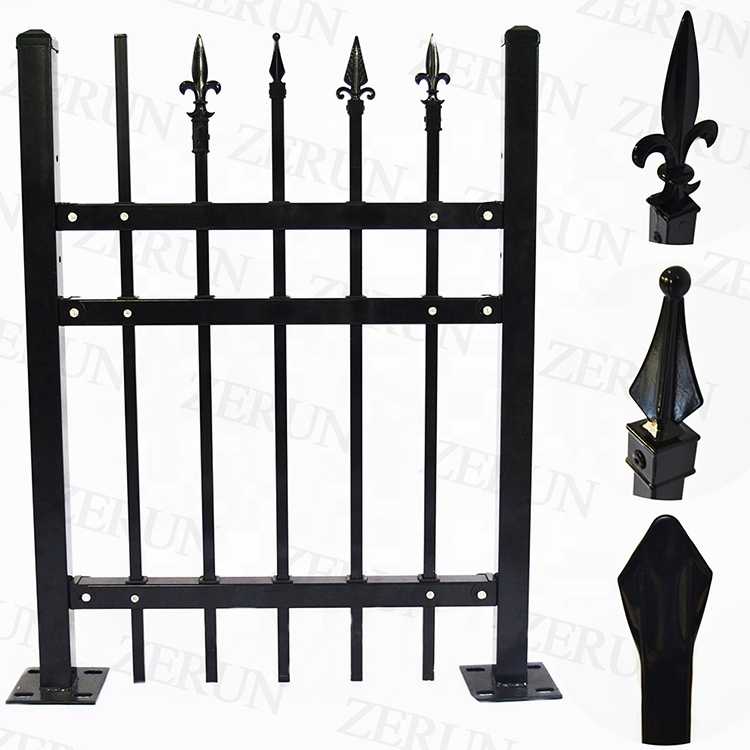 Metal Picket Fence / Steel Picket Fence / Wrought Iron Fence / Decorative Fence / Garden Fence for Residential Yard