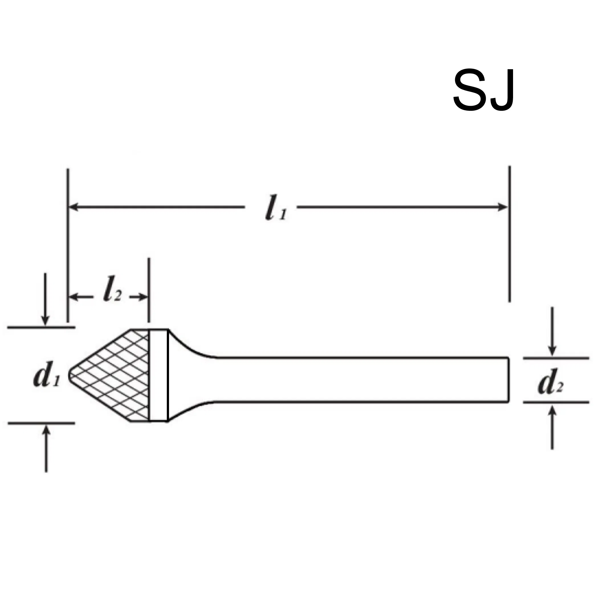 R Shank Metal Removal Diamond Cut Carbide Rotary File Burrs for Die Grinder Hardened Steel