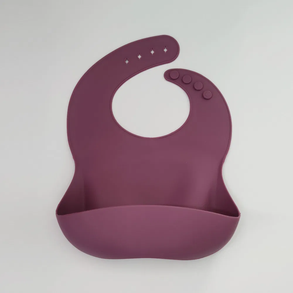Promotional High Quality Easily Clean Durable Adjustable Silicone Bib