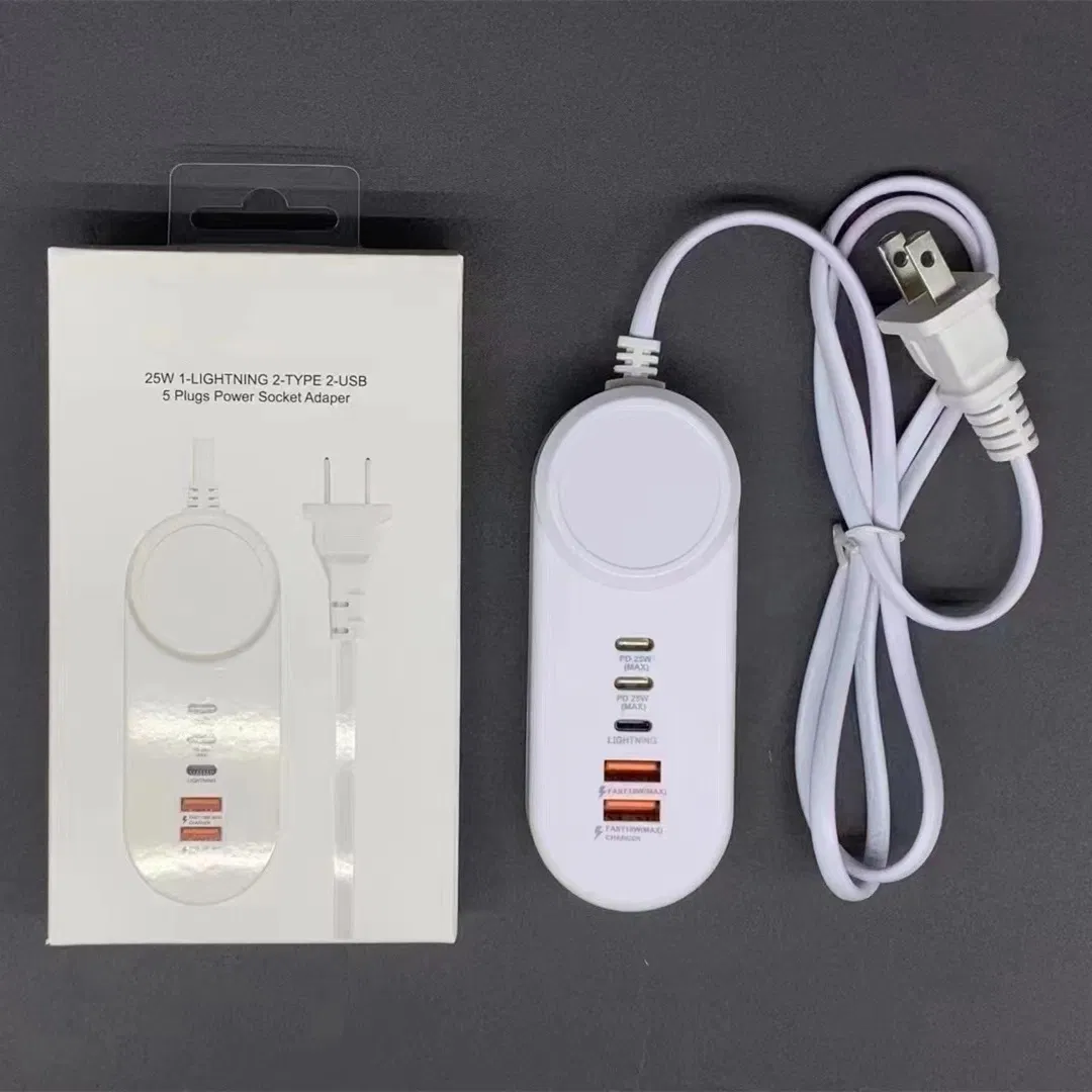 Wholesales Competitive Price of 5 Plug Power Socket Adapter for iPhone Original Packing