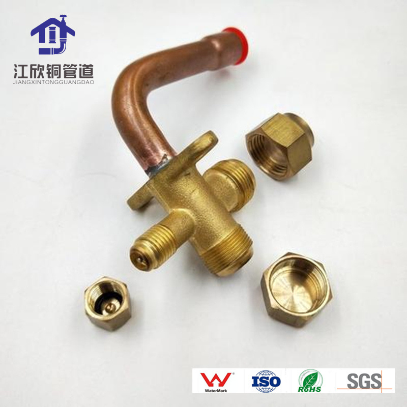 Copper Brass Air Conditioner Refrigeration Access Valve Heating Faucet Fittings