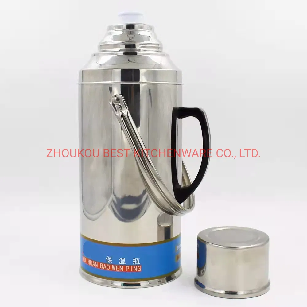 2L 3.2L Stainless Steel Vacuum Glass Lined Flask with Stopper