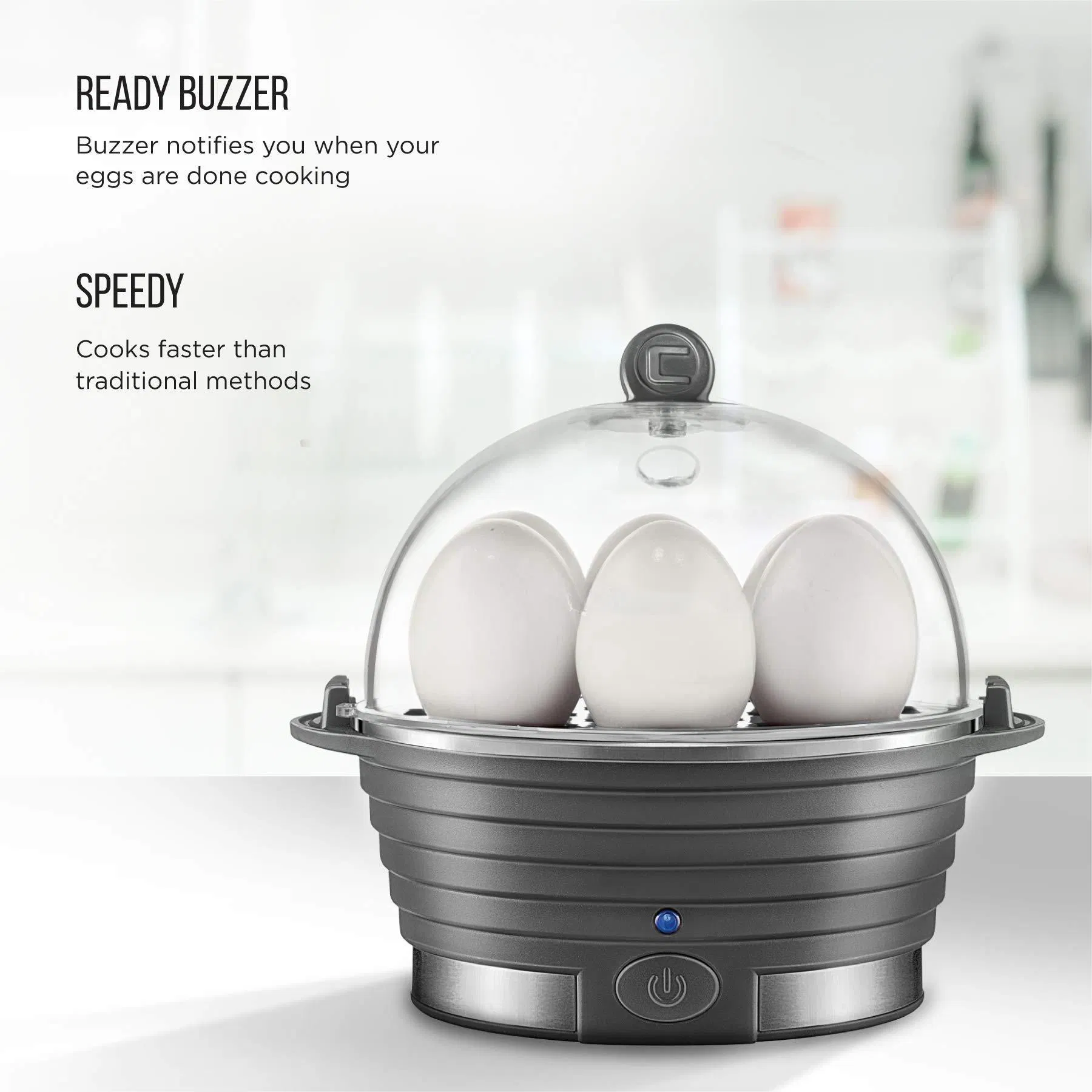 Ready Signal Omelet Quickly Makes up Vegetable Steamer Egg-Maker Rapid Poacher Boiler