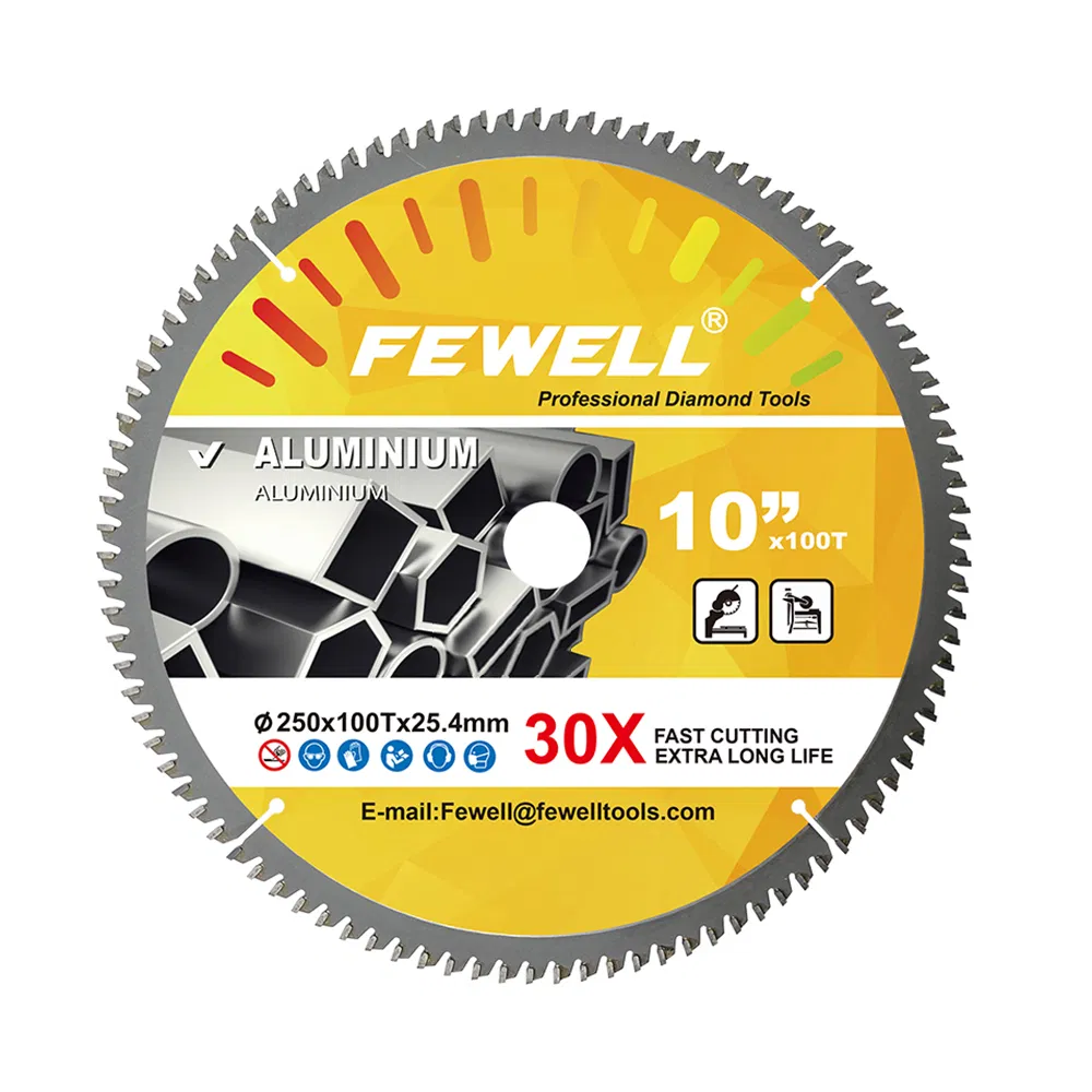 DIY 10inch 250*100t*25.4mm Disc Circular Tct Saw Blade for Aluminum PVC Pipe Cutting