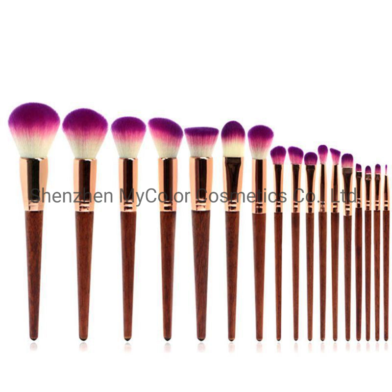 High Quality 17PCS Rosewood Makeup Brushes Vegan Make up Brush Set