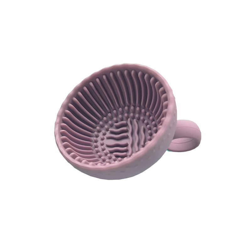 Cross-Border Hot Sale Silicone Brush Cleaner 2-in-1 Bowl & Mat Makeup Brushes