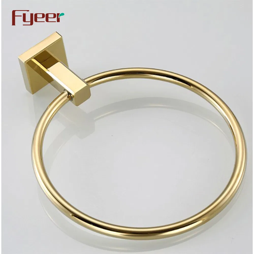 Золотой полотенцедержатель Fyeer из латуни