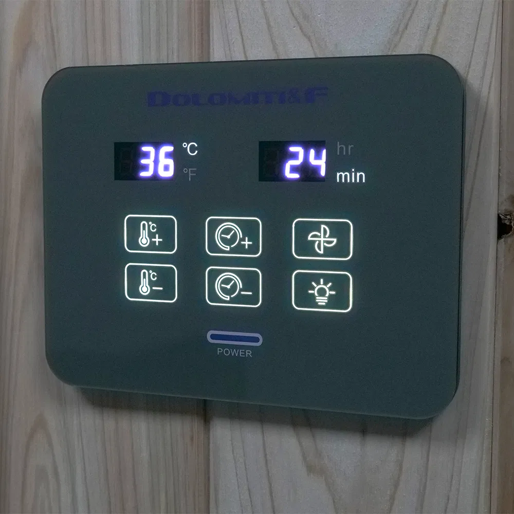 Sauna Heater System Controller Adjust Temp Time Ambient Lighting Exhaust Max 9kw Bb90