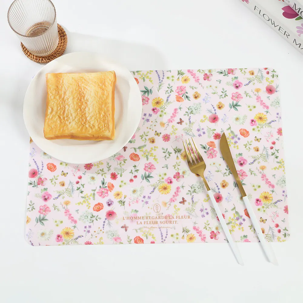 Elegant Custom Coffee Dining Table Plastic Kitchen Dinner Mat & Pad