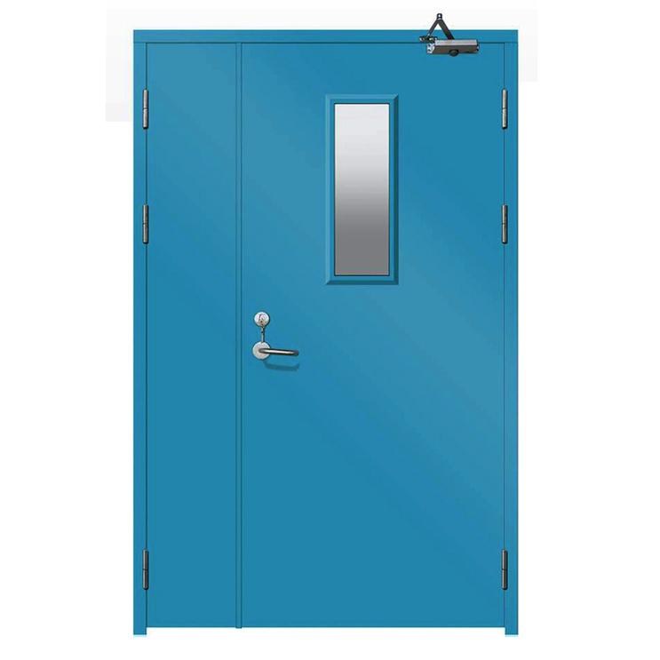Smooth Powder Coated Finish Scratch Resist Steel Fire Door