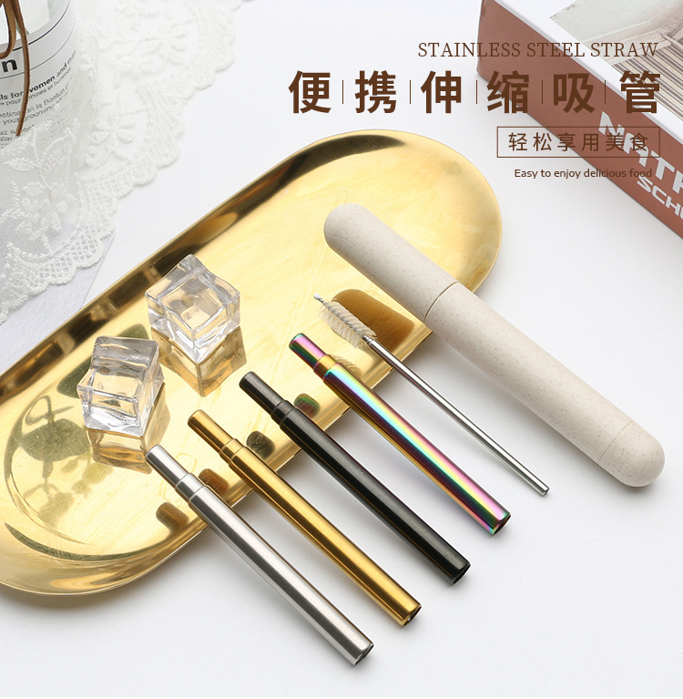 Food Grade Approved Stainless Steel Straws Reusable Metal Drinking Straws