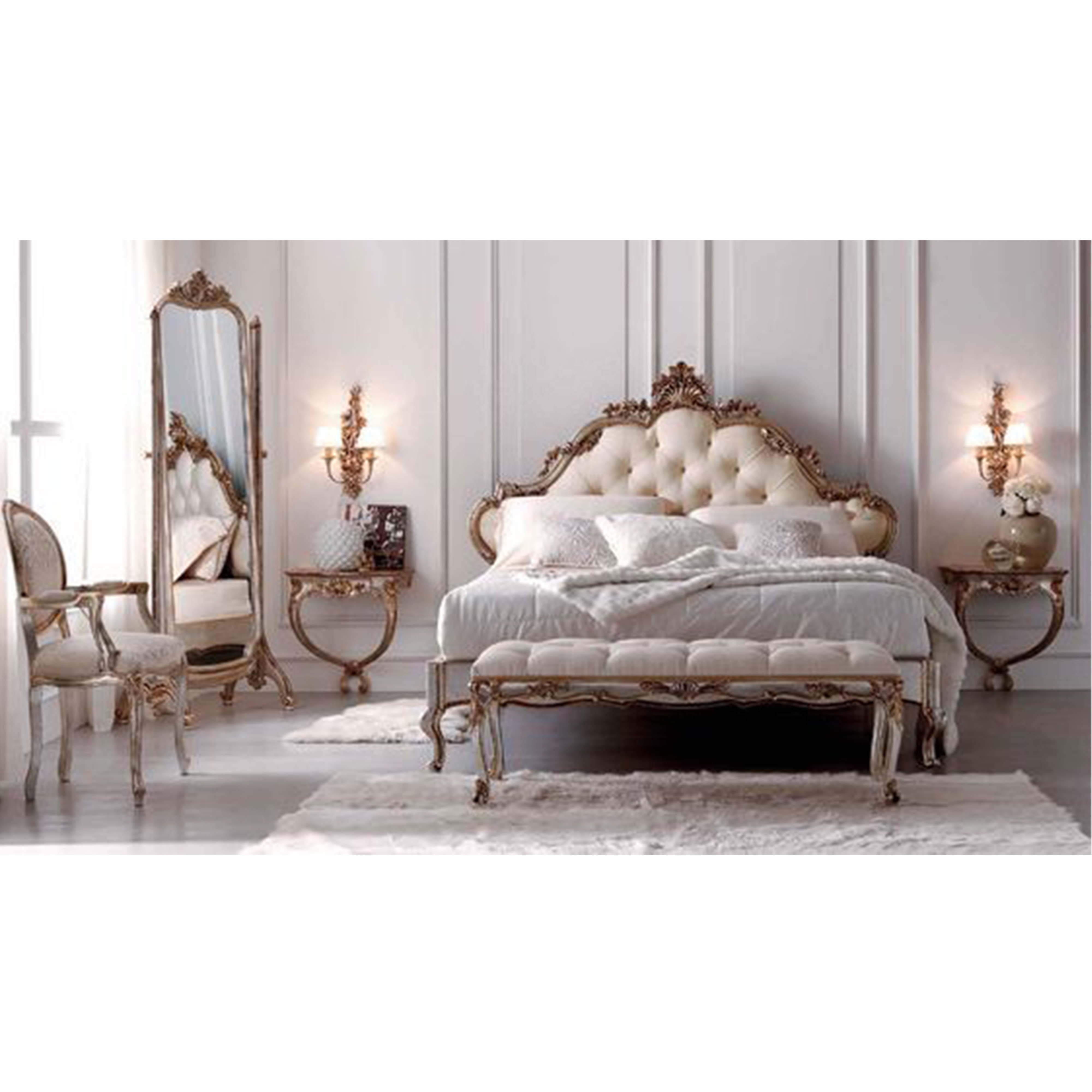 Мебель для спальни массив дерева дизайнерская комплект