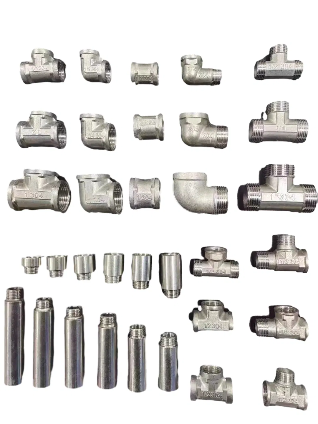 Threaded Brass Nipple Connectors for Water Pipes