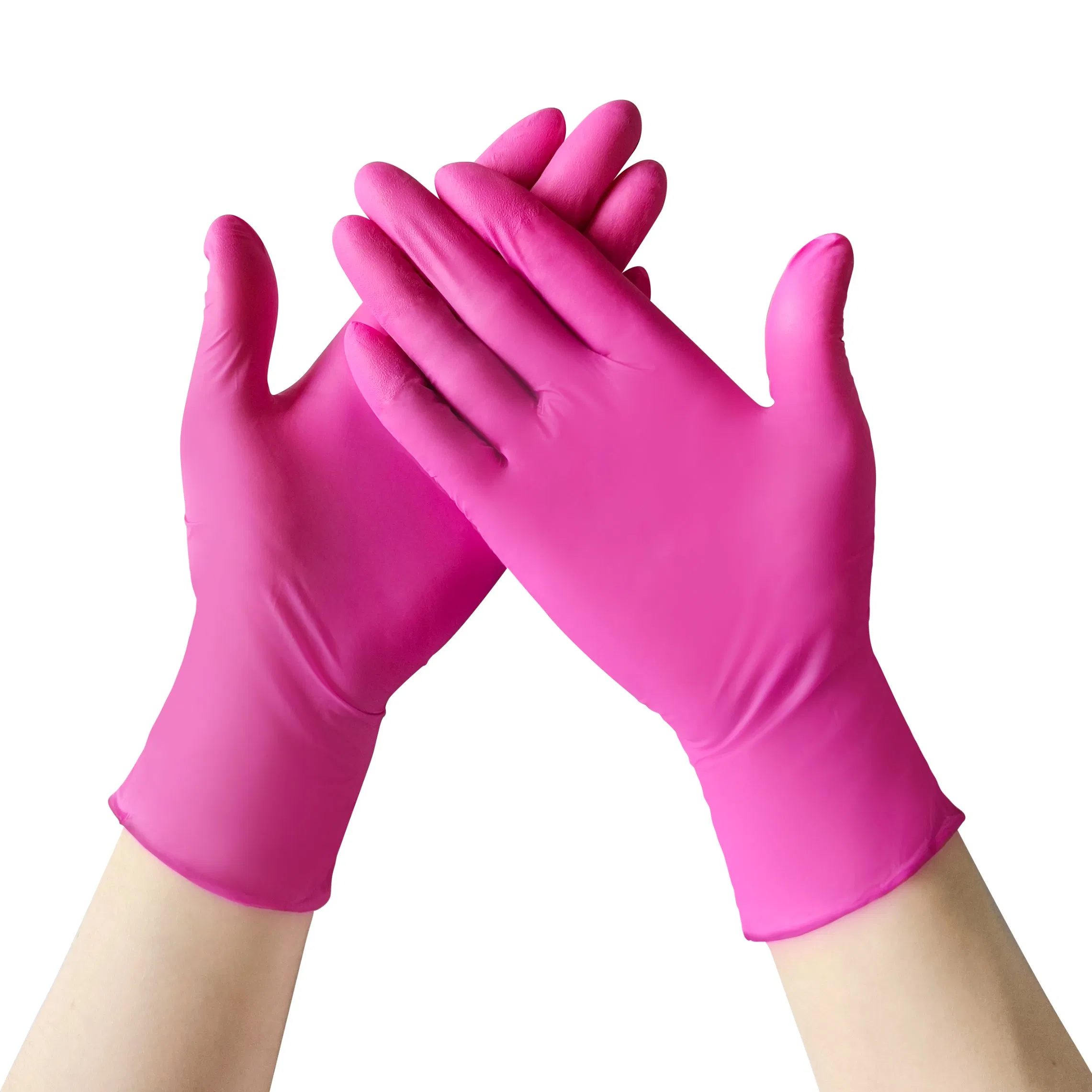 Waterproof Nitrile Gloves Restaurant Catering Dessert Shop Powder Free Rose Red Disposable Glove 4mil Nitrile Gloves for Cooking