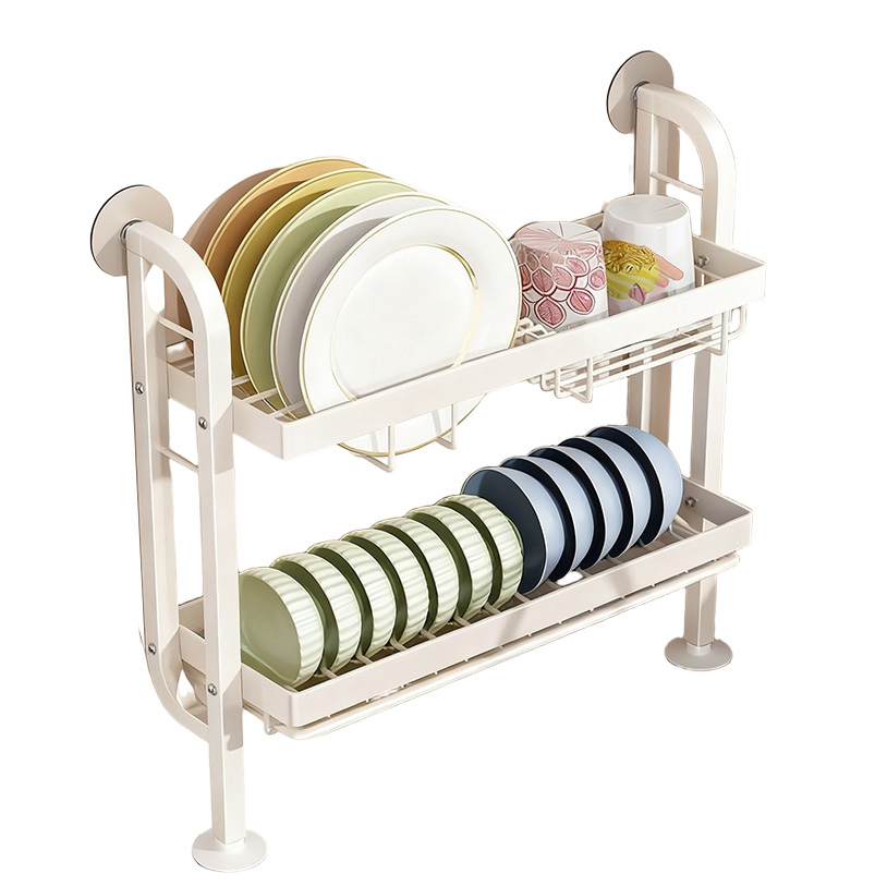 Держатель для посуды с присоской, 2-уровневый