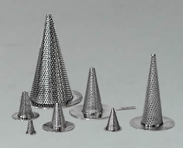 Conical Strainer Made of Fine Woven Mesh Cloth