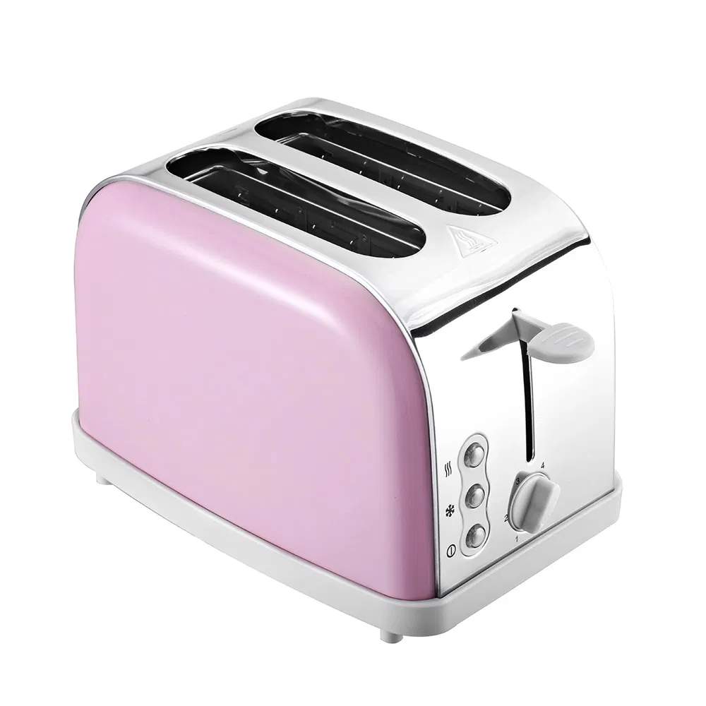 Toaster Stainless Steel Toaster Automatic 2 Slices Home Breakfast 6 Shade Settings with Removable Crumb Tray