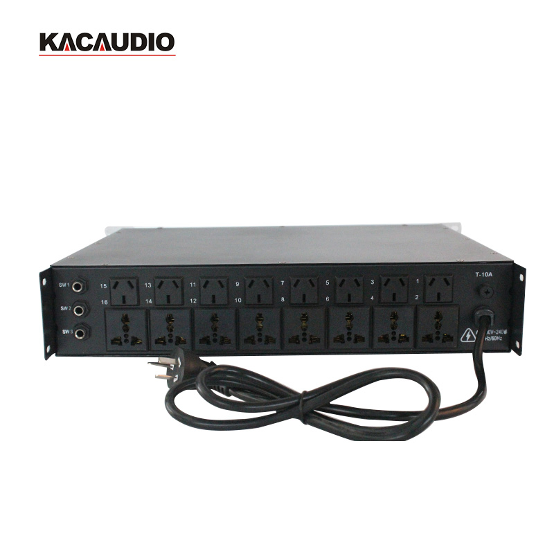 Sound System Professional 16 Channel Amplifier Power Sequencer