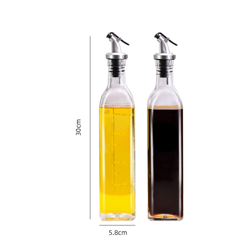 Food Soy Sauce Food Soy Sauce Fish Glass Bottles Cruet Cooking Oil and Vinegar Oil Dispenser Stai Stainless Pourer Spout