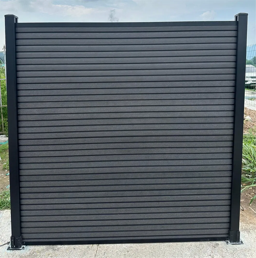 Slatted Shape Co-Extrusion Waterproof Easy Installation Fence Panels WPC