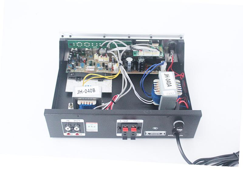 60W Power Audio Amplifier Machine Aluminum Panel with USB/SD, FM Tunerand Microphone Inputs