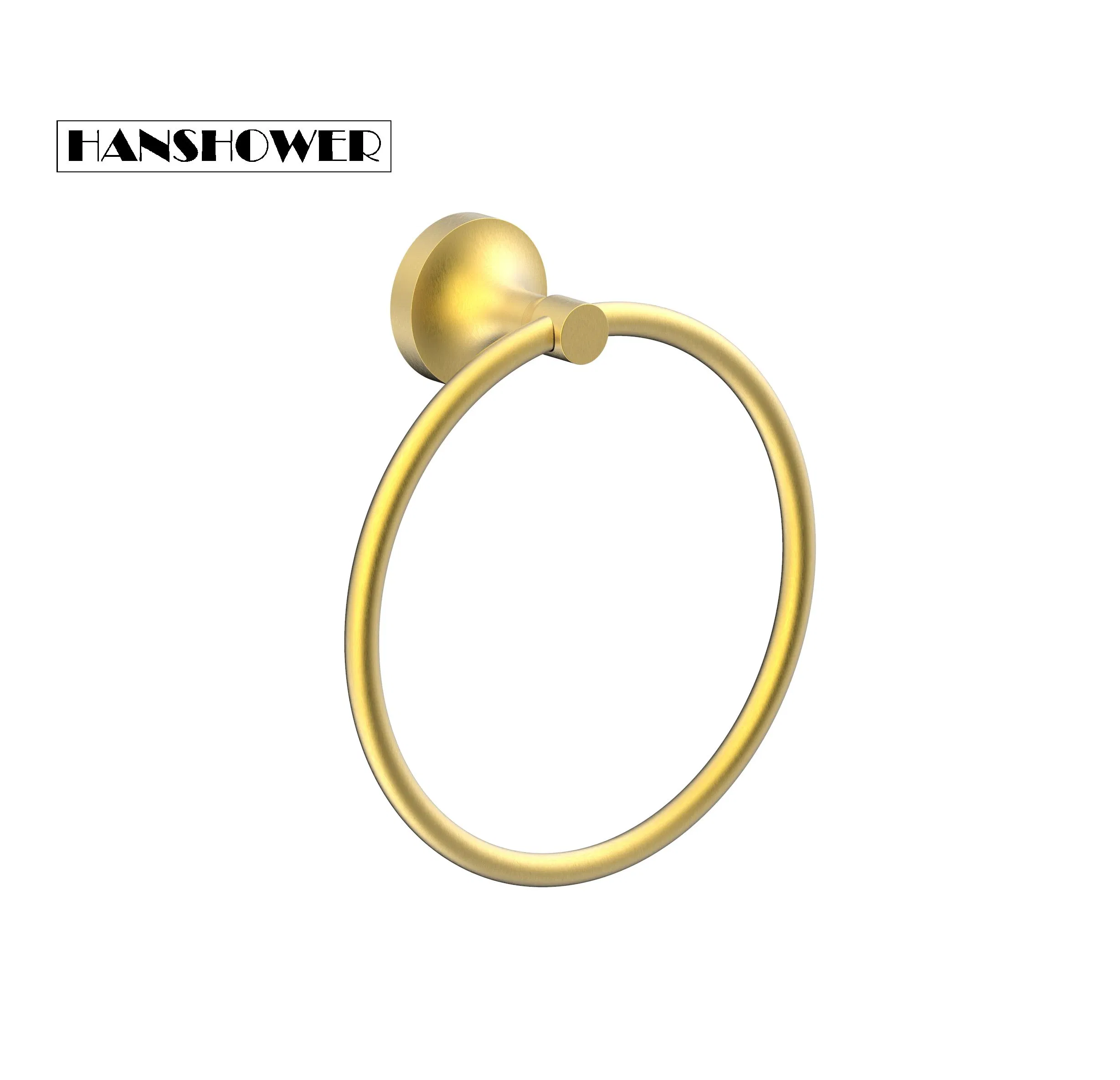 Полотенцедержатель кольцо матовое золото