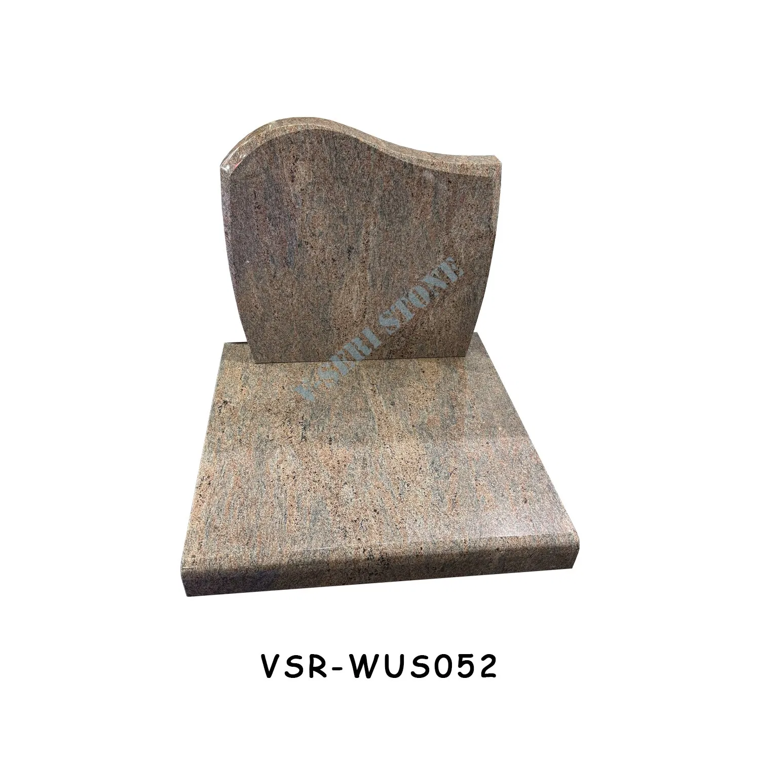 Blue Pearl Granite Headstone Gravestone Factory with Calla Pattern and Granite Vases