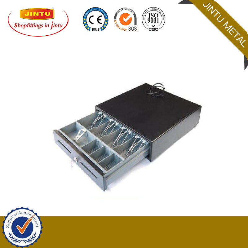 Metal Mini POS Manual Push Open Cash Register Drawer Lock Box Safe