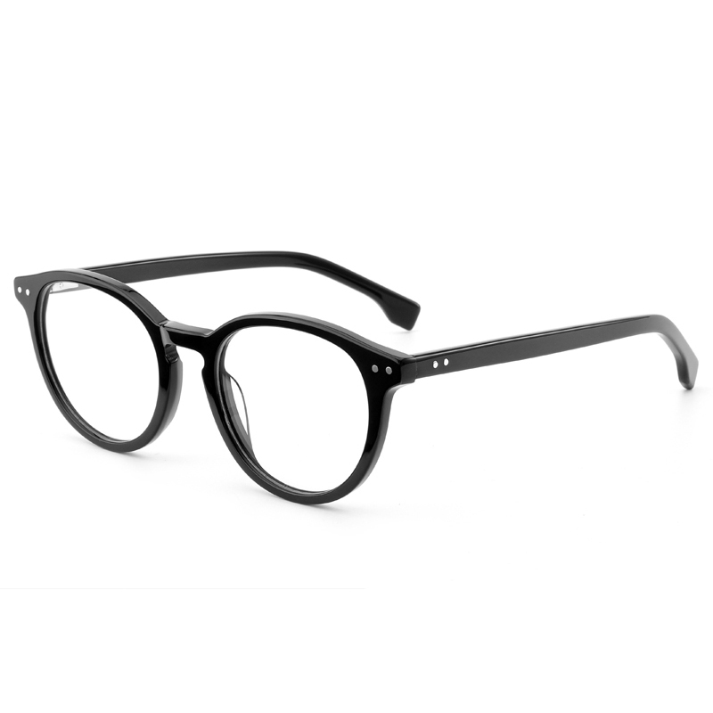 Roundish Full Rims Features Metal Studs Internatinal Fit Unisex Optical Frames