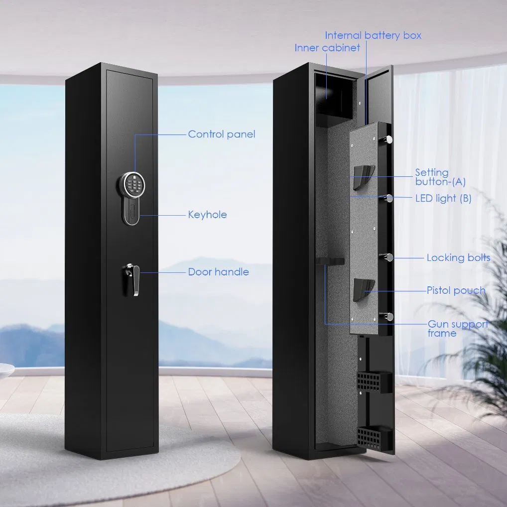 Hot Sale Steel Digital Lock with Key Gun Safe Cabinet Gun Storage Safe