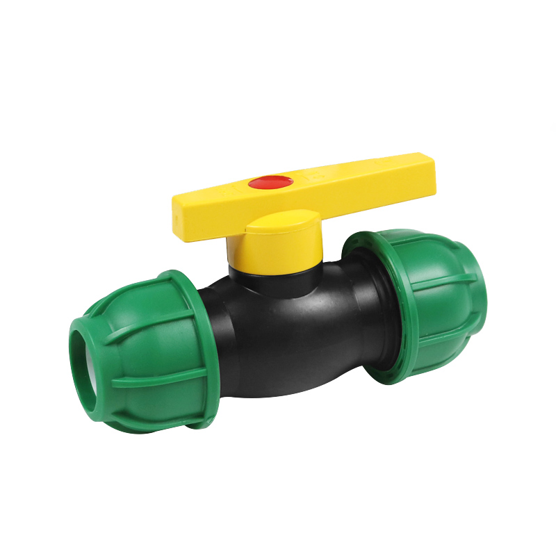 PP Compression Brass Ball Valve for Irrigation System PE Tape