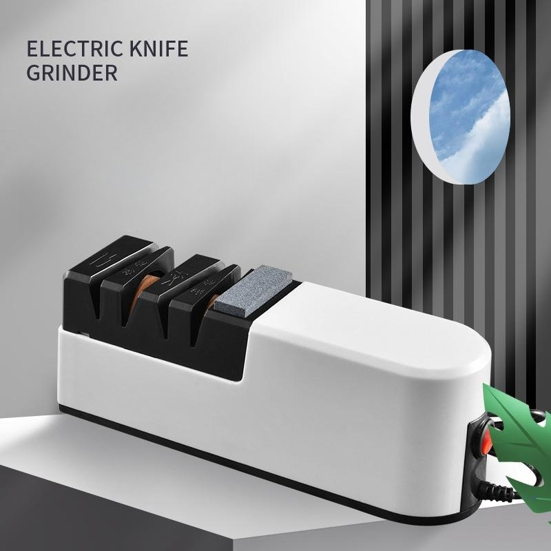 New Portable Hand Grinder Scissors Kitchen Quick Cutting Millstone Electric Knife Sharpener