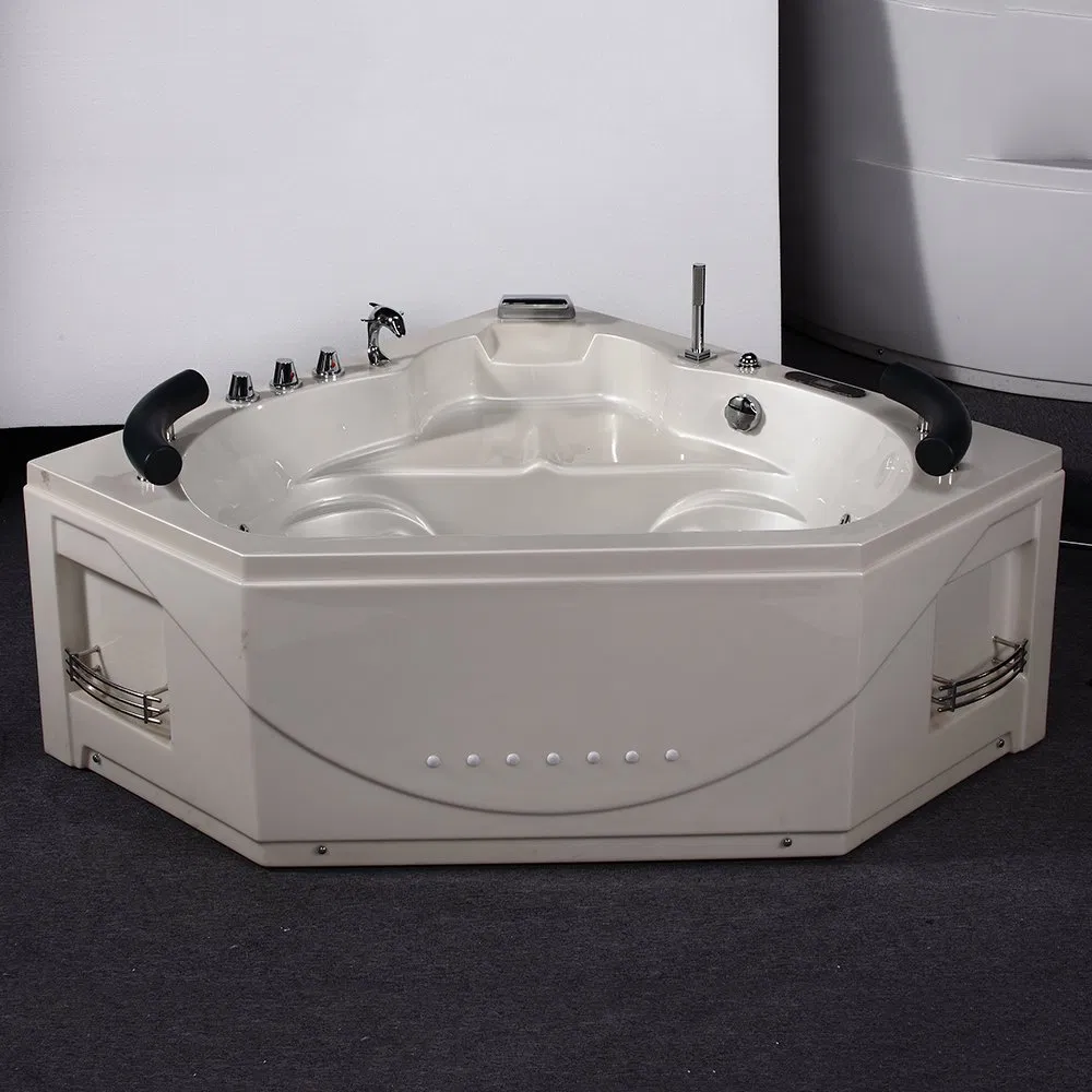 Угловая ванна для двоих с подголовником