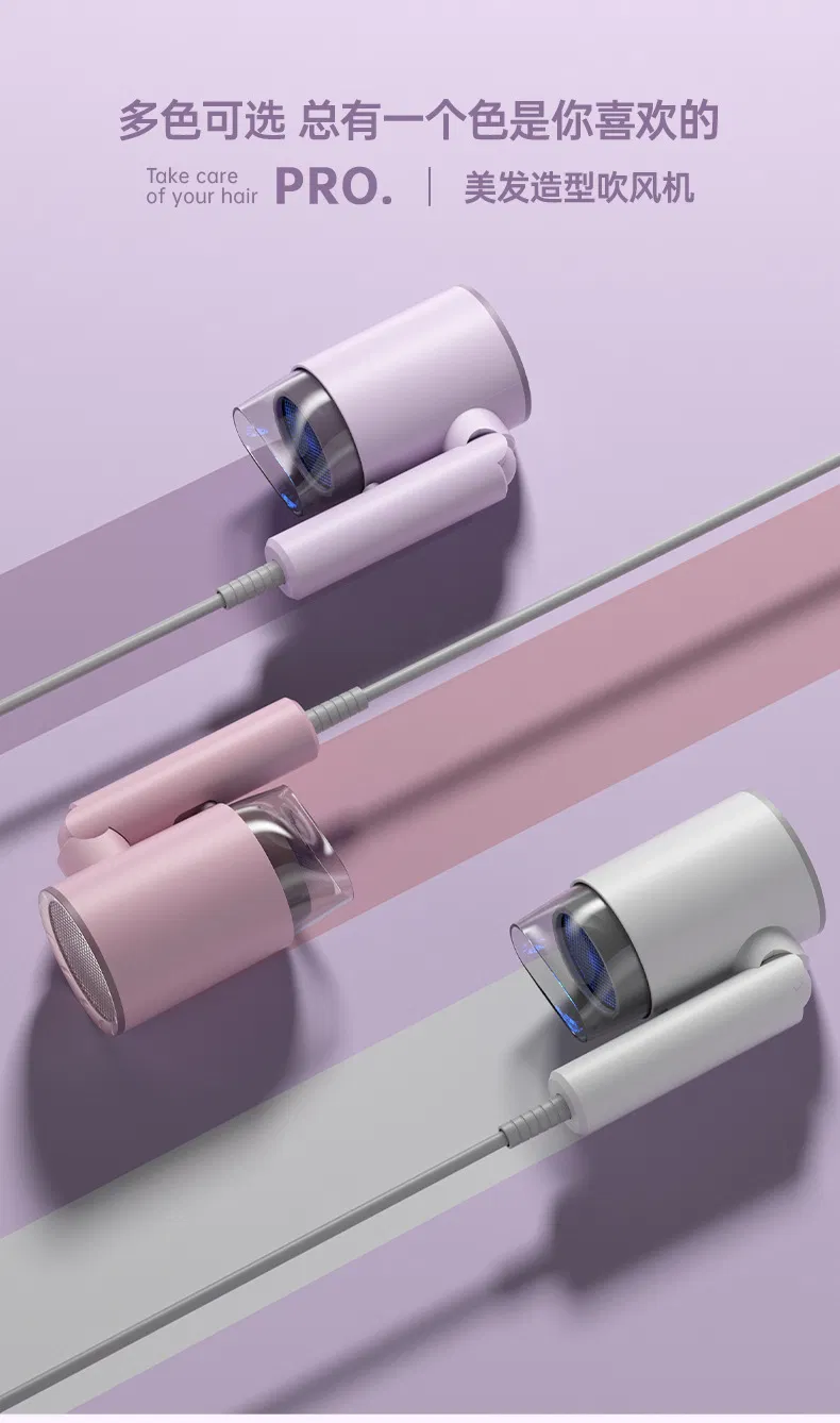 Best-Selling1800W Folded Electric Hair Dryer Handle Hot Cold Wind Mini Hair Dryer