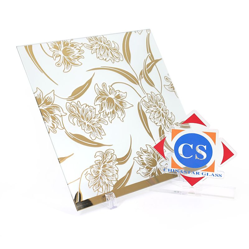 China Factory Art Titanium Coated Decorative Frosted Glass for Window and Door