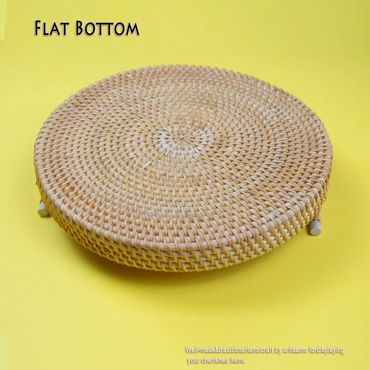 Round Tray Basket with Handles for Cracker Dinner Parties Coffee Table