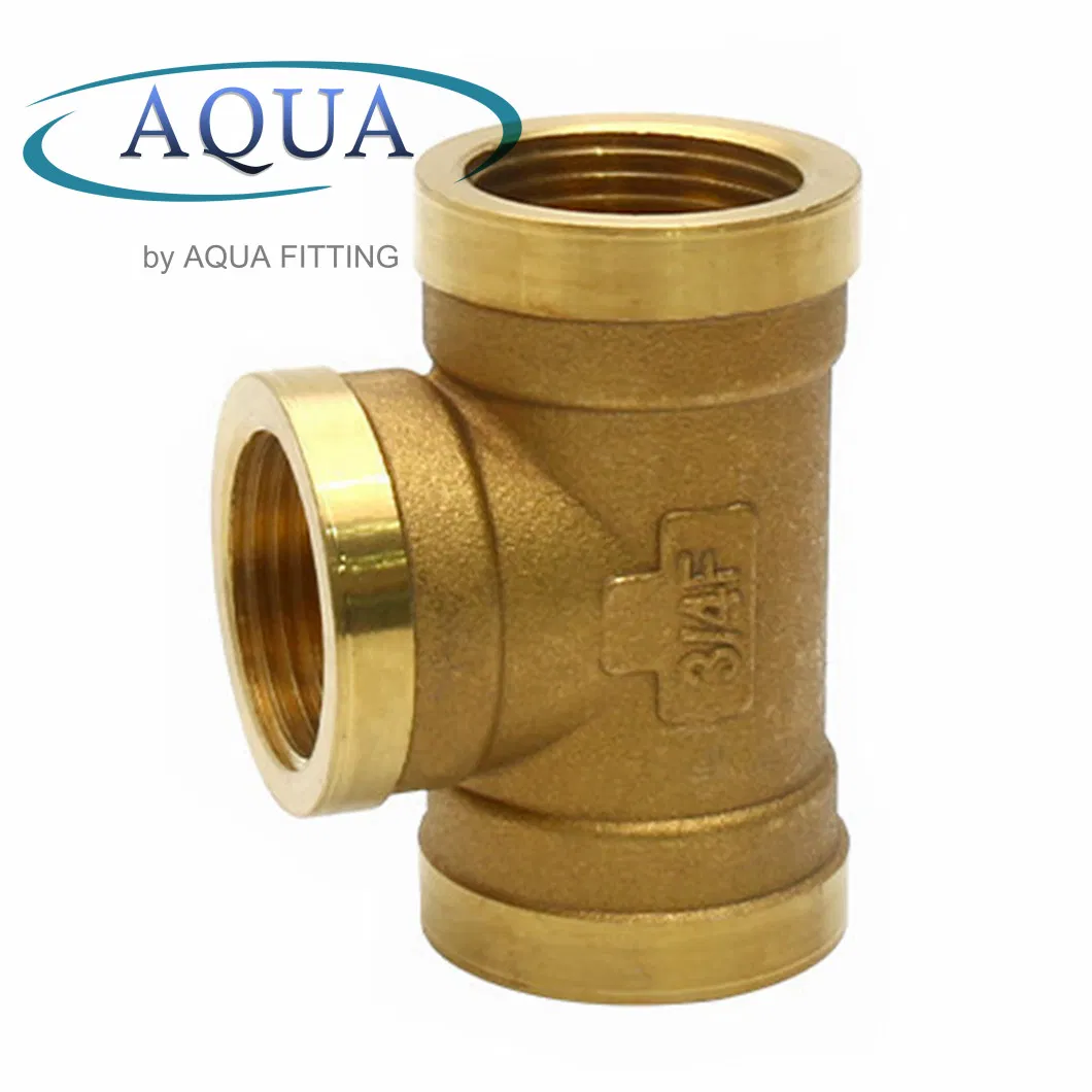 Thread Brass Fitting High Quality Brass Adaptor Tee Pipe Fitting