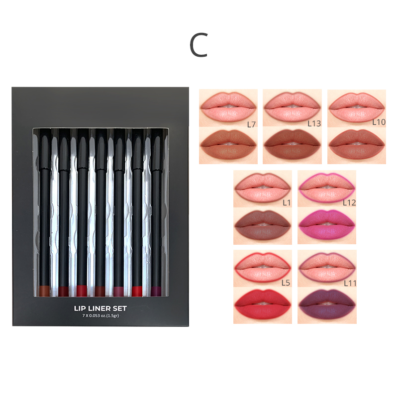 Custom Logo Vendor Lip Liner Set Matte Creamy Liner Pencil Kit