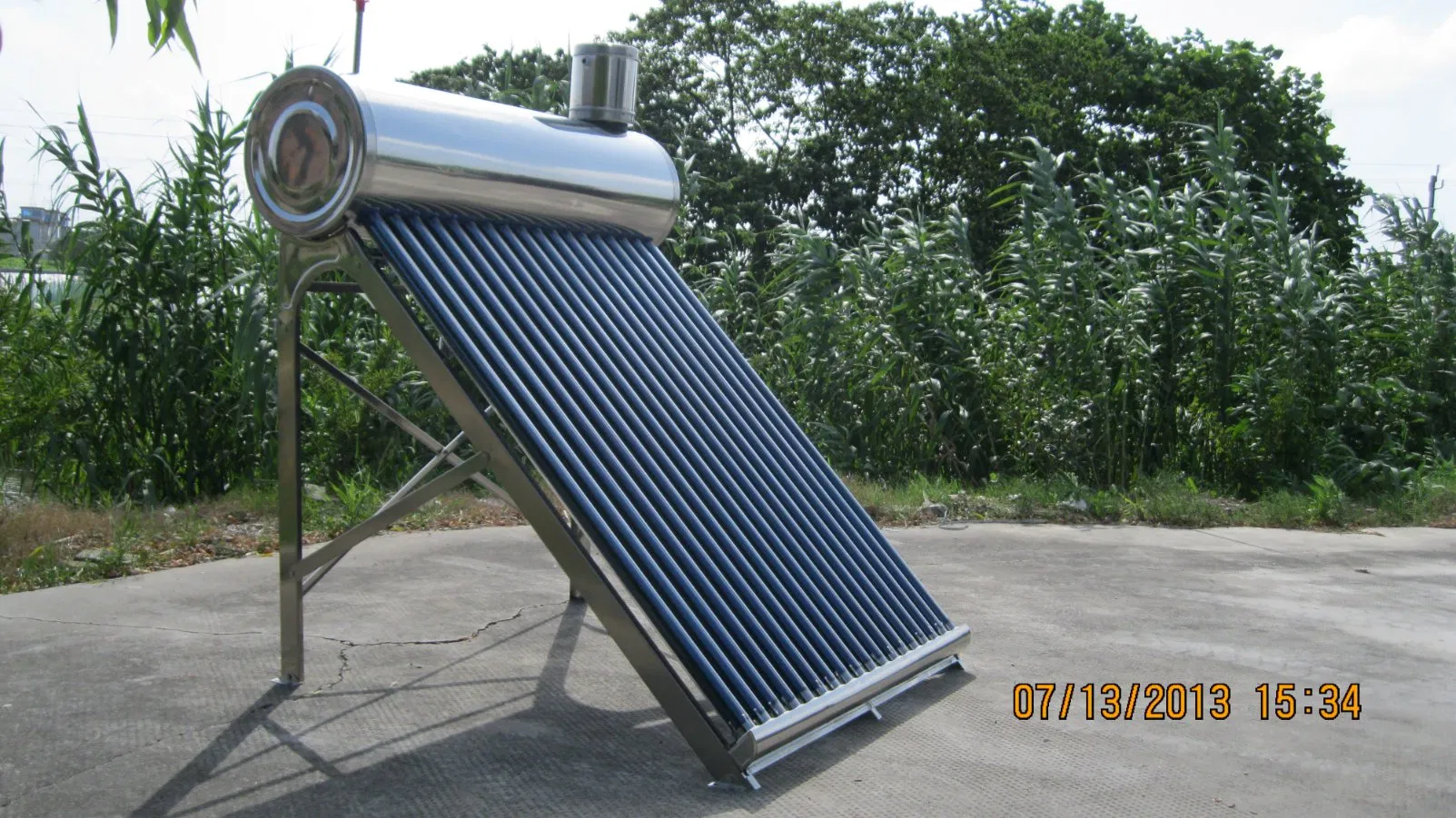 Two Tank Unpressurized Evacuated Tube Solar Water Heater