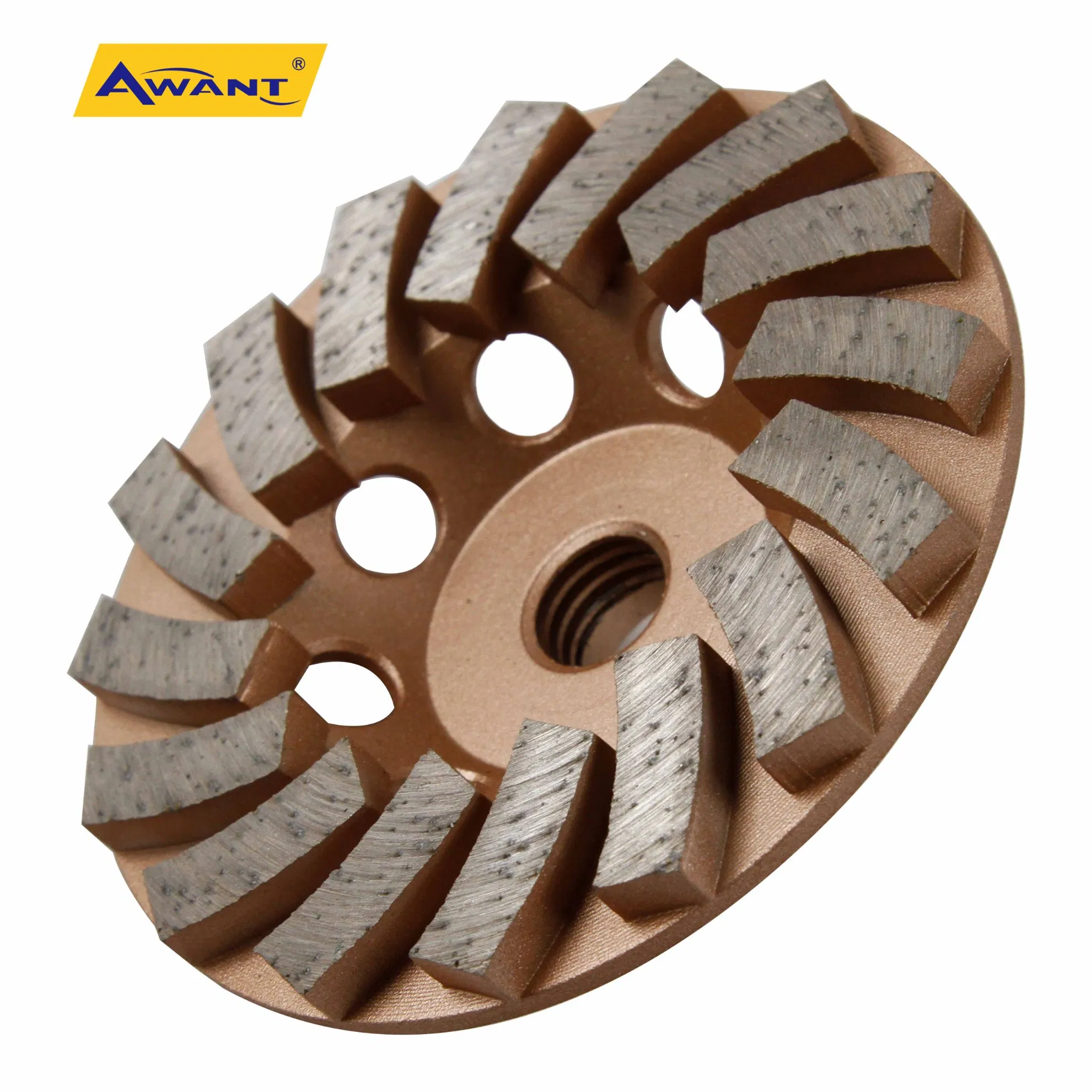 4 Inch 100mm Gold Turbo Fast Grinding Cup Wheel with Thread 5/8