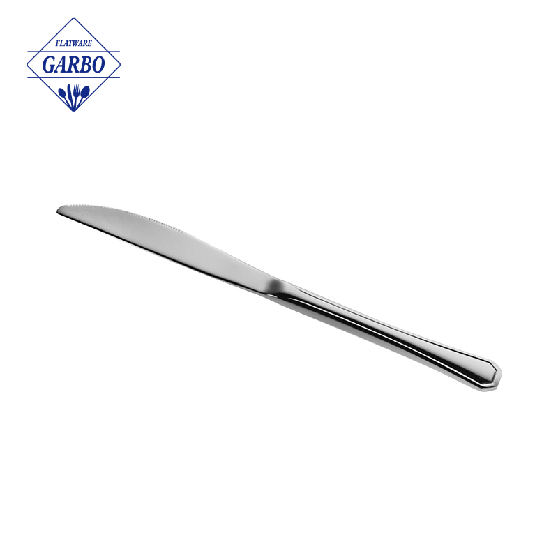 Mirror Polished Solid Silver Stainless Steel 430ss Table Dinner Knife