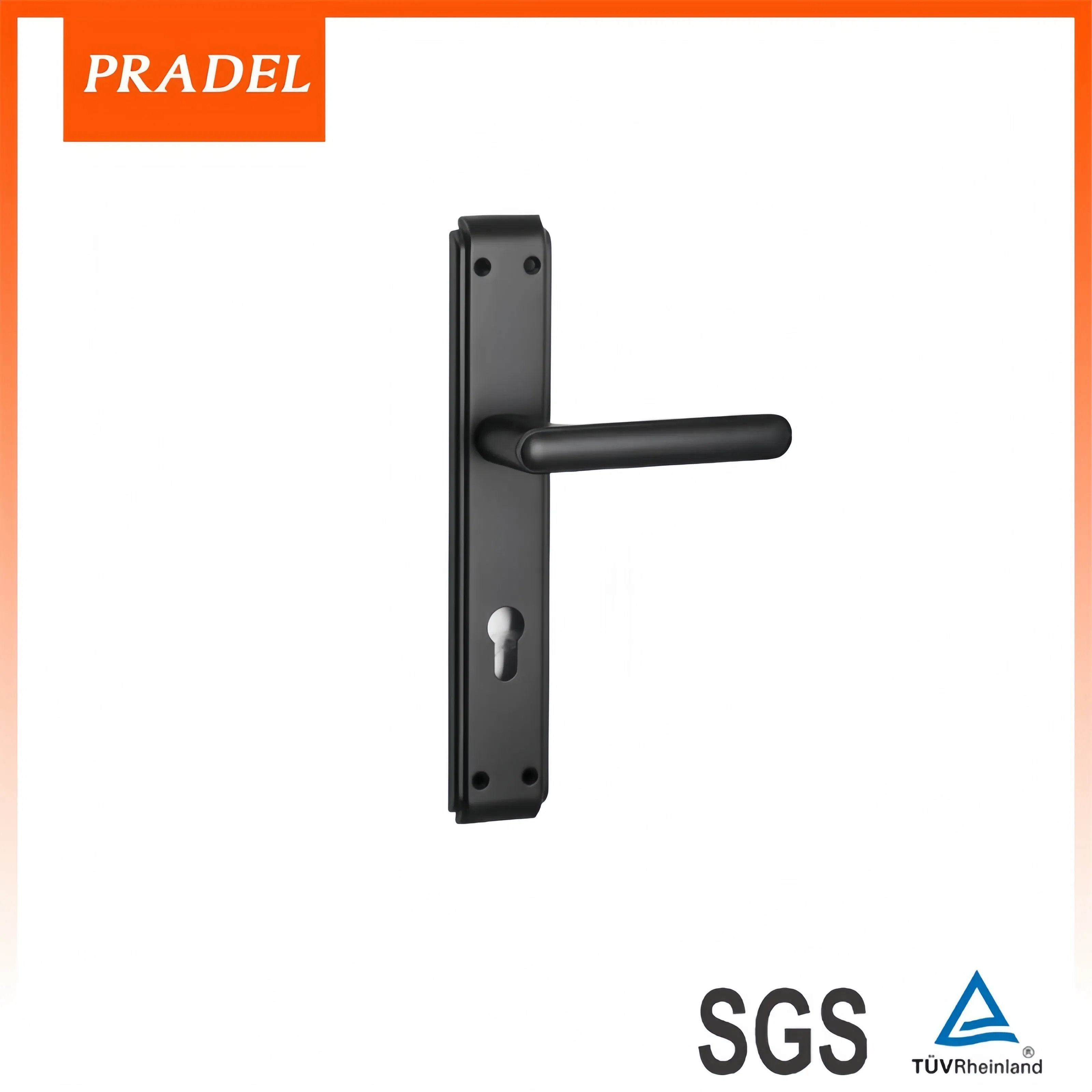 Premium Stainless Steel Exterior Door Handle with Lock Plate
